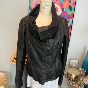 Allsaints Kaito leather jacket size 14 UK/10 US